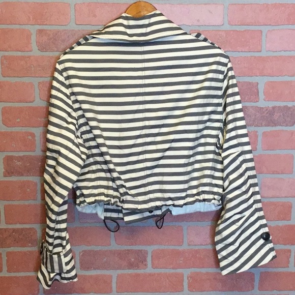 CADET women’s jacket size 8 striped zip & button - Picture 5 of 7